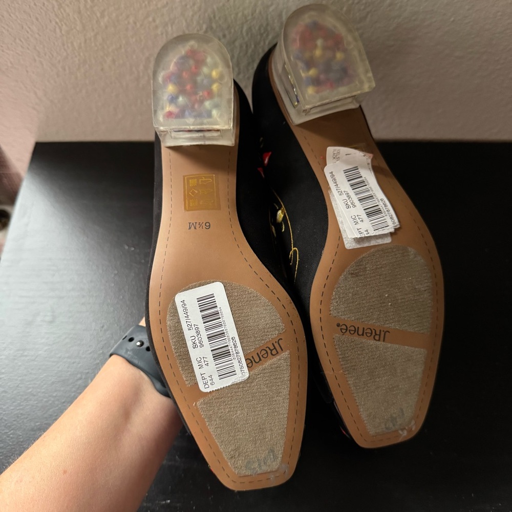 NWT J. Renee Noelsteps Holiday Suede Embroidered Pumps Sz 6,5 - Picture 9 of 12